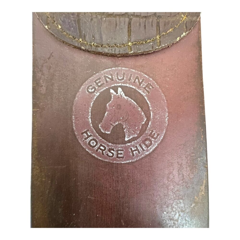 Martin J Rubin Genuine Horse Hide Straight Razor Strop Multi Dot Honing Side 24" - Picture 3 of 10